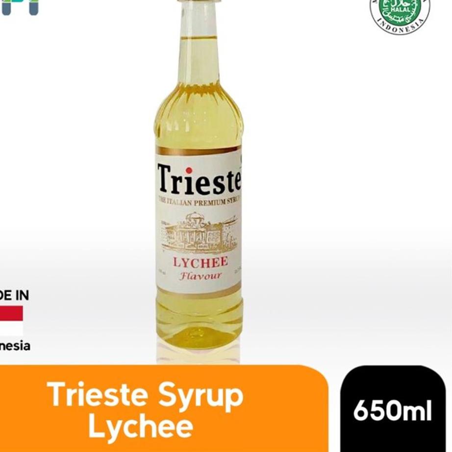 

➦ Syrup Trieste Lychee Flavour 650ml Sirup Leci ☎