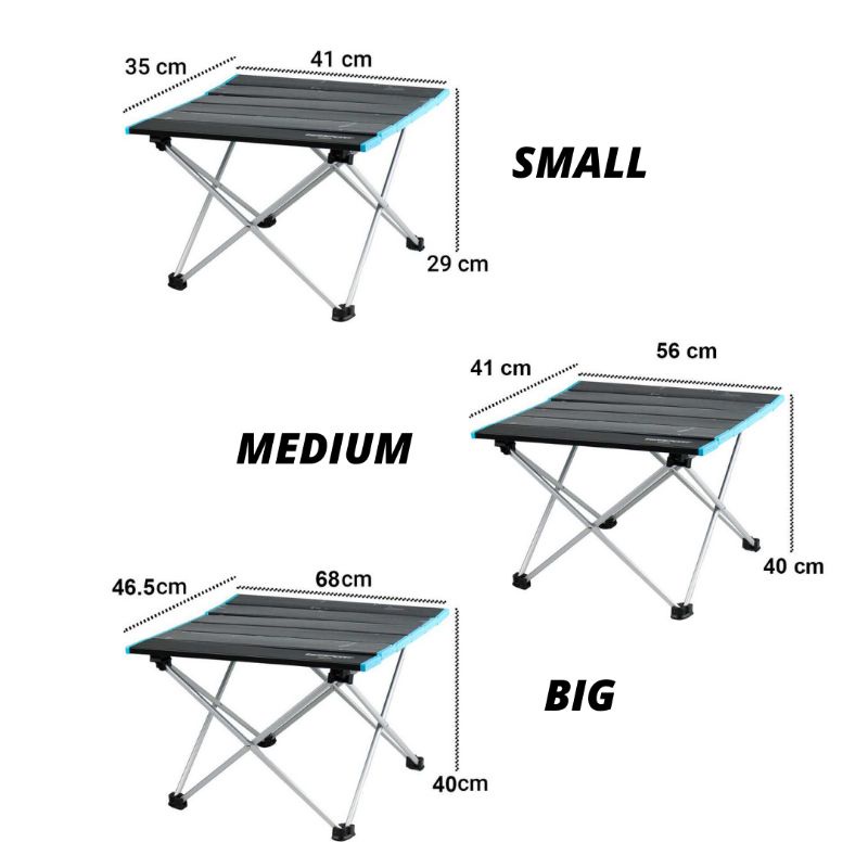 Meja Lipat Outdoor Portable Camping Piknik Aluminium Folding Table