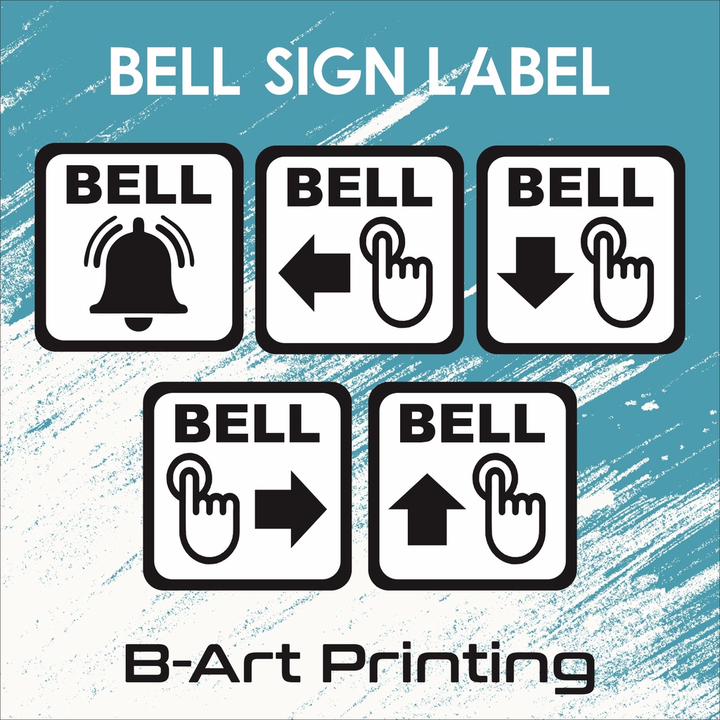 PAPAN ACRYLIC TULISAN BELL PAPAN AKRILIK BEL TANDA BELL BEL RUMAH BEL TOKO BELL PAGAR 10X10 CM