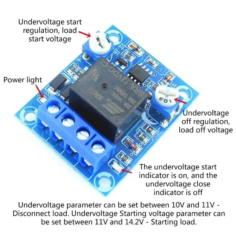 Zzz Modul Kontrol Pengisian Daya Penuh Power-off DC Voltage Protection Undervoltage and Depletion DC 12V