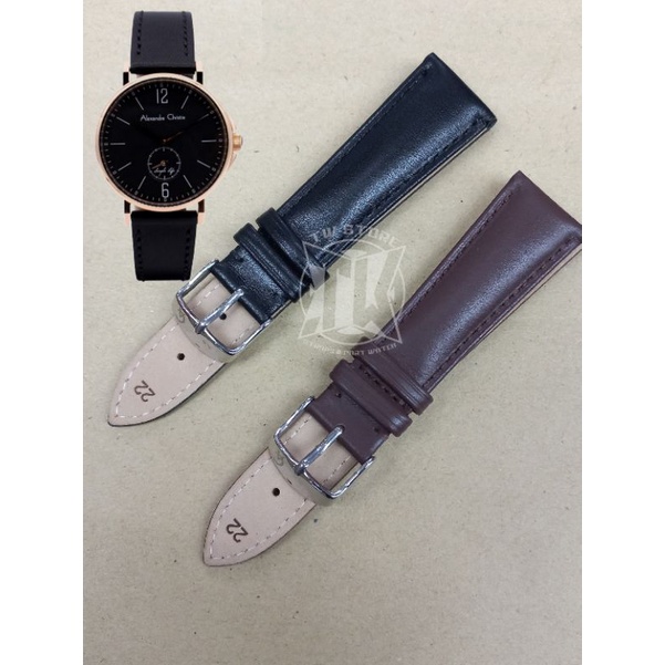 Tali jam tangan kulit Alexandre christie polos stra jam AC kulit 18mm 20mm 22mm