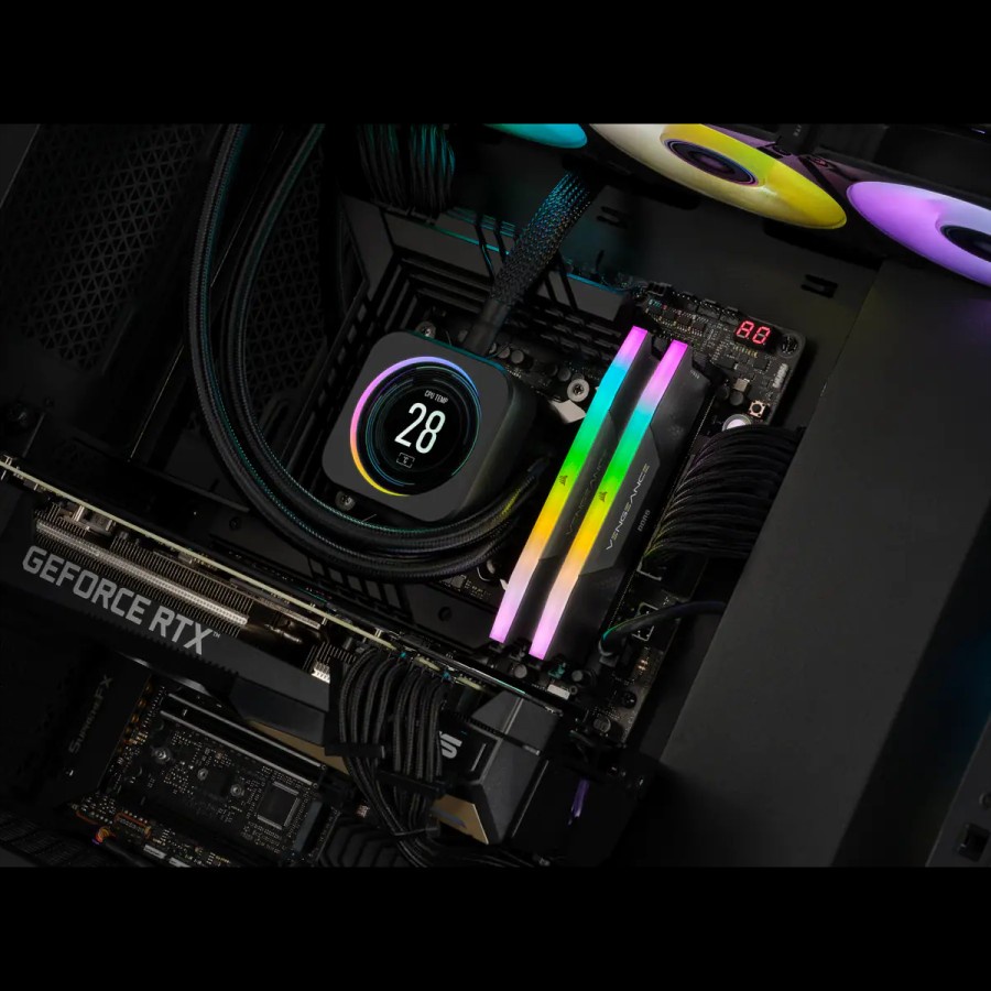 CORSAIR Vengeance RGB DDR5 64GB (32GX2) CMH64GX5M2B5600C36