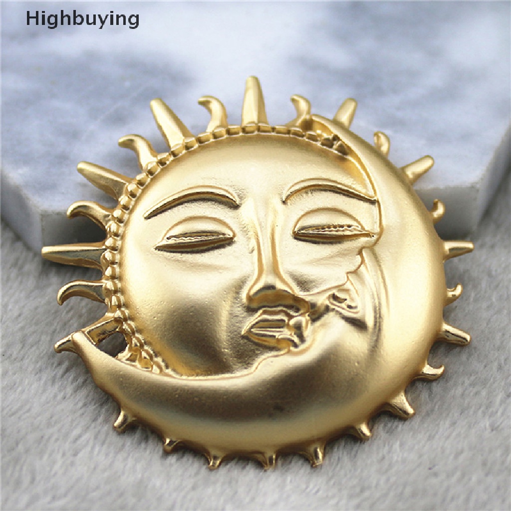 Hbid Sun Kiss Moon Bros Wanita Unisex Planet Lucu Kekasih Kantor Pesta Bros Pin Glory