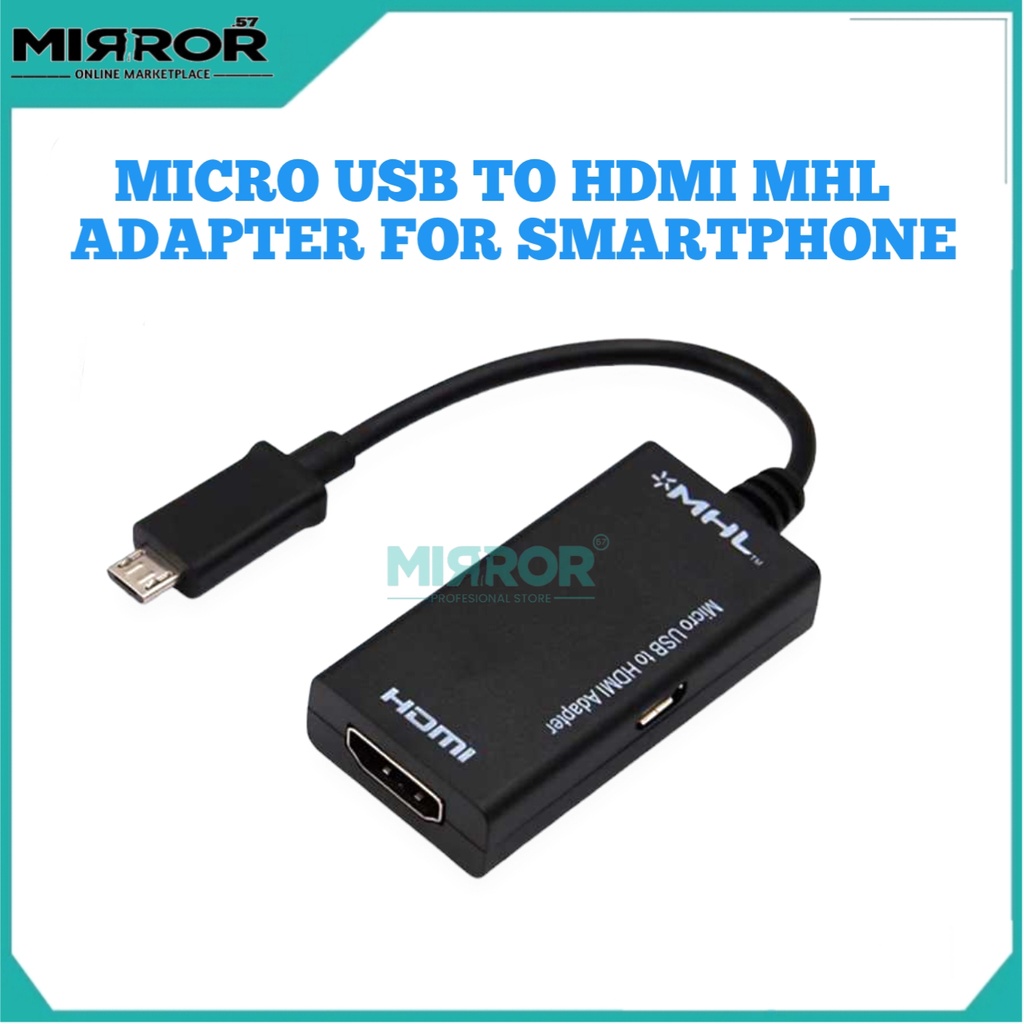 Adaptor Konverter Micro USB ke HDMI MHL Adapter for Smartphone