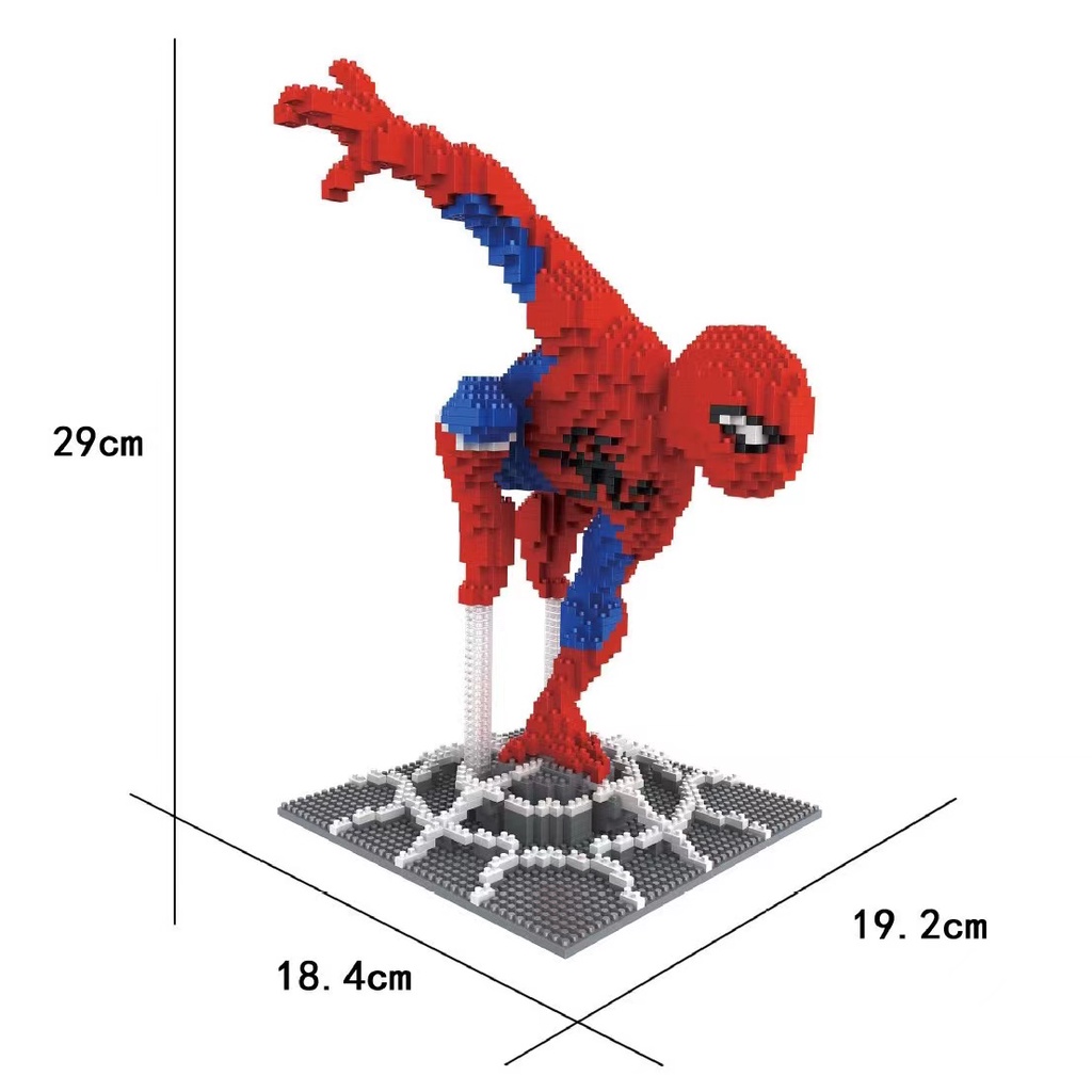 Miniatur Sisipan Partikel Kecil Model Blok Bangunan Mainan Avengers Marvel Superhero Spiderman