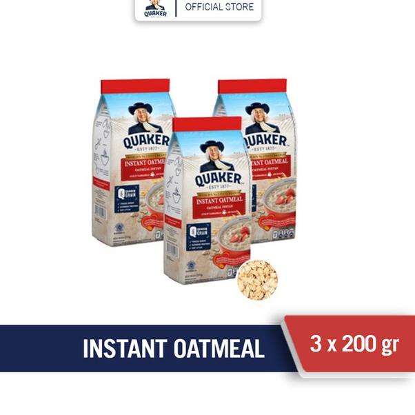 

12.12 HARGA GROSIR Quaker Instant Oatmeal 200 gr x 3 pcs Triple Pack serbuuu !