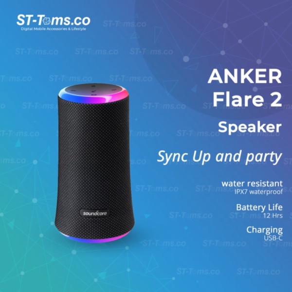 Jual Anker SoundCore Flare 2 Bluetooth Speaker 360° IPX7 Waterproof A3165 Limited
