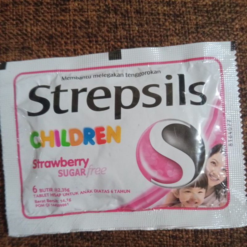 Strepsils Children 6 butir @2,35g/permen pelega tenggorokan Anak