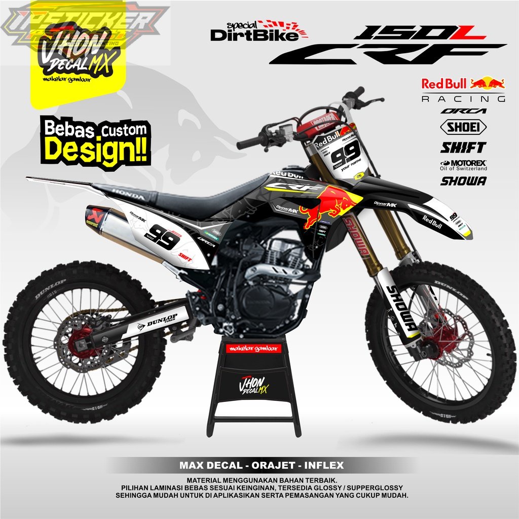 Decal CRF 150 L Full Body Motif RedBull By JhonDecal