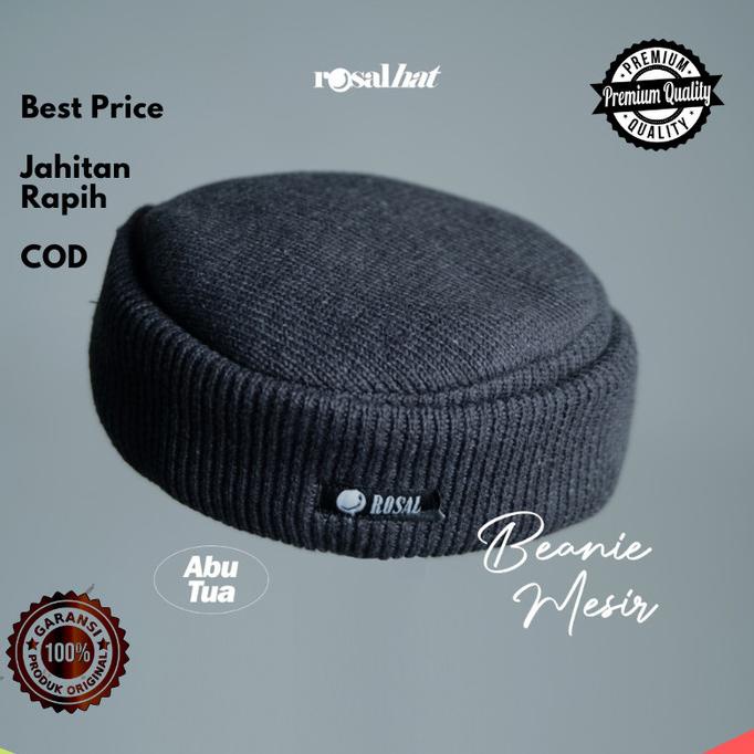 Kopiah Peci Songkok Mesir Rosal Peci Beanie Cap - Peci Kupluk Rajut