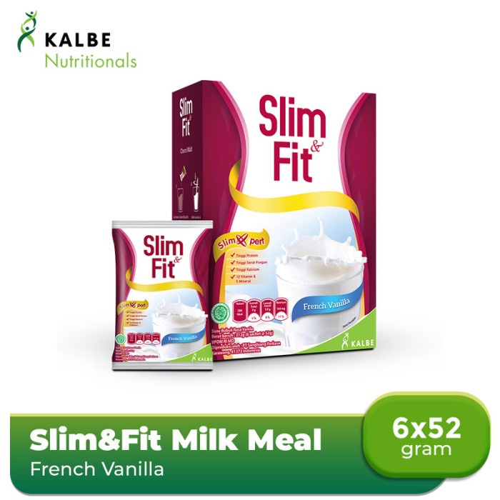 

[ COD ] Slim&Fit Milk Meal Replacement French Vanilla 6x52 gr