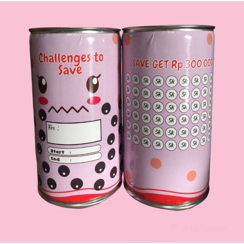 Celengan karakter BOBA - viral full kaleng Gambar