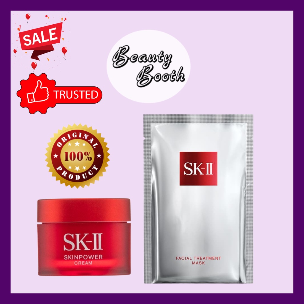 SK-II SKII SK2 Skinpower Cream 15gr + FT Mask Facial Treatment