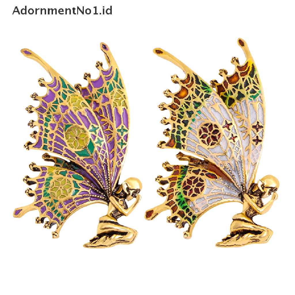 [AdornmentNo1] Vintage Sayap Kupu-Kupu Peri Bros Enamel Wanita Brooch Pin Perhiasan Hadiah [ID]