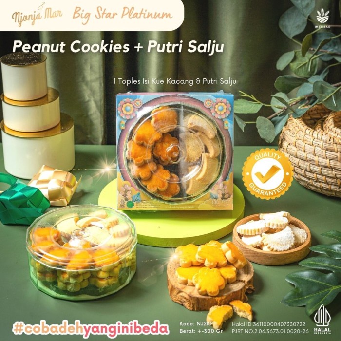 

Kue Kering Lebaran Njonja Peanut Cookies + Putri Salju Halal