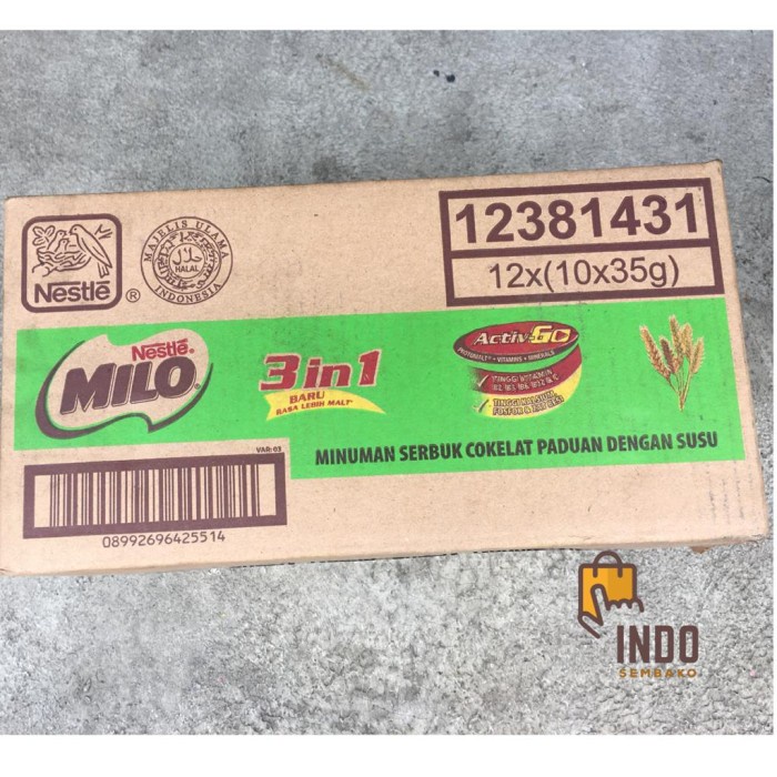 

[ COD ] Milo 3 in 1 isi 120 sachet x 35g / Milo 3 in 1 dus / Susu Milo Karton