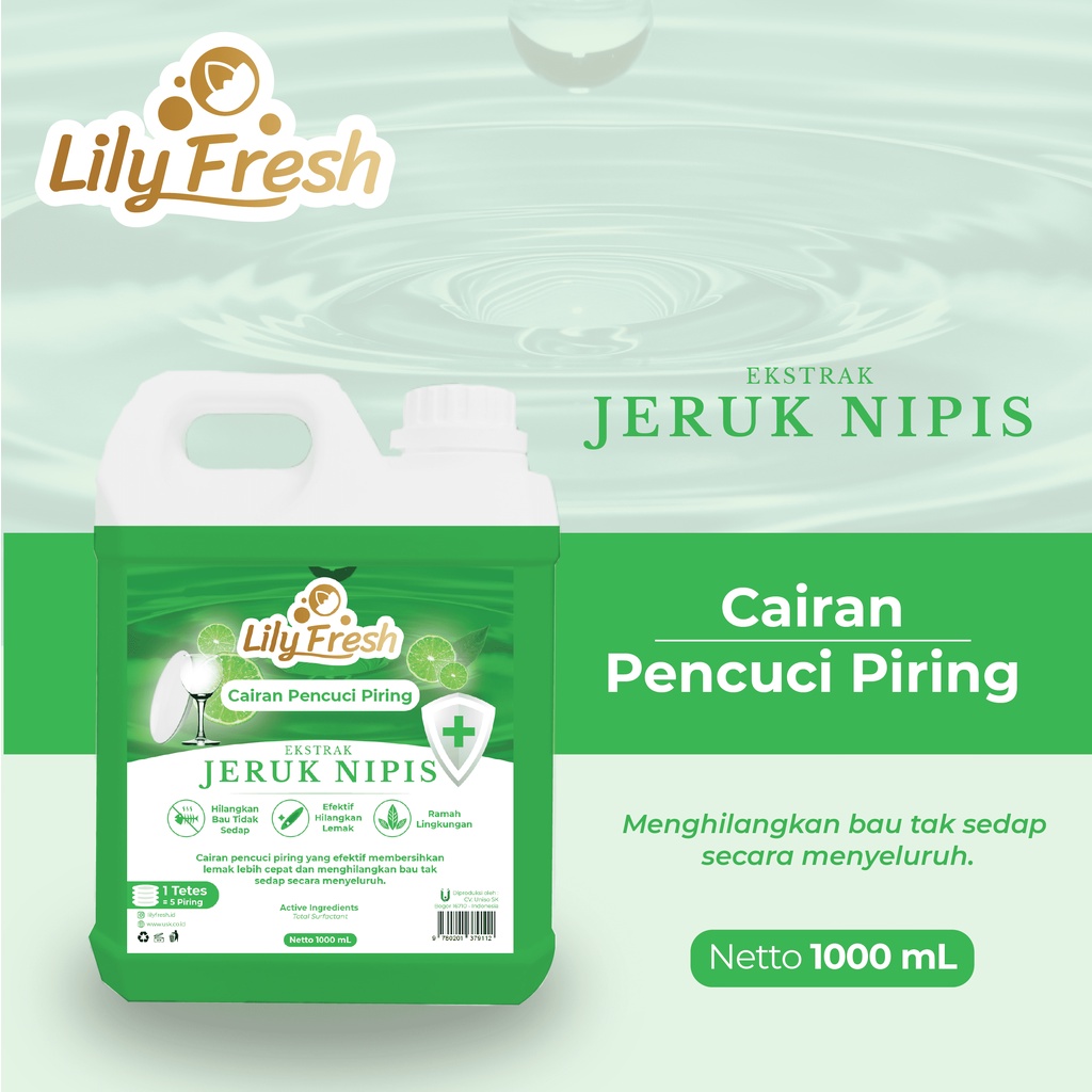 Sabun Pencuci Piring Dishwashing Liquid Sabun Cuci Piring Cair Lily Fresh 1 Liter