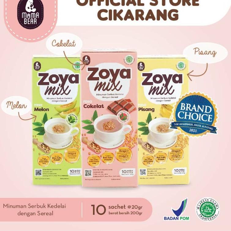 Termurah dan terbaik MAMABEAR ZOYA MIX Asi Booster Susu Kedelai Pelancar ASI Daun Katuk Soyamix Zoya