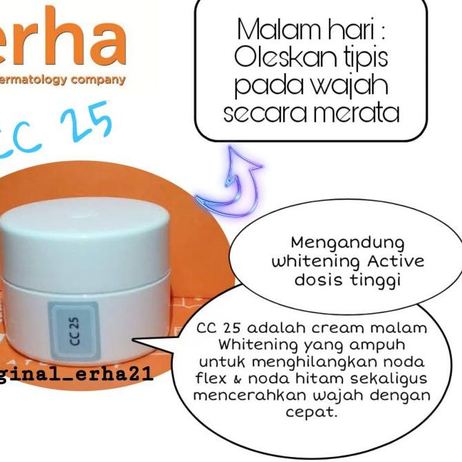 ➽ cream malam erha CC 5 , CC 10 , CC 25 , CC 50 (correcttive cream) ♩