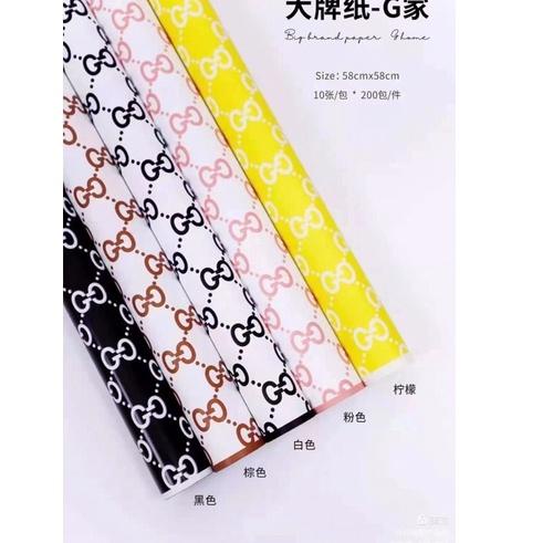 

Sekarang Promo Sale!! kertas bunga / Cellophane / tissue paper / kertas buket bunga marble / gold / polos ukuran 60x60 1 pack isi 20 lbr