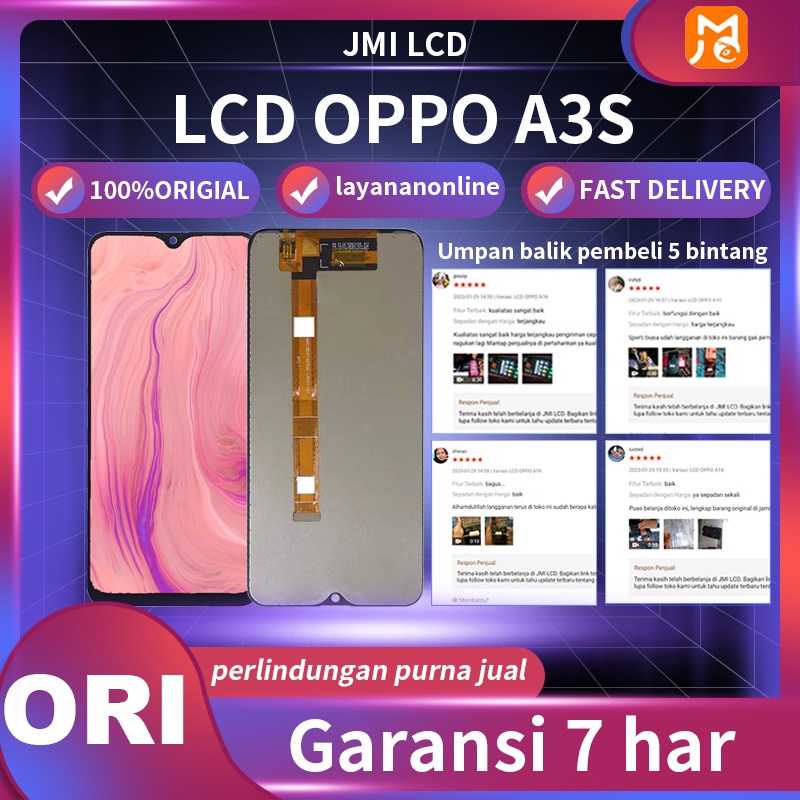 JMI LCD OPPO A3S CPH1803 CPH1853 ASLI ORIGINAL FULLSET