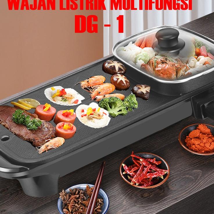 ۝ COD Kompor Panggangan Bbq Dan Hotpot Elektrik 2 In 1 Grill Bbq Hotpot Elektrik Anti lengket Pangga