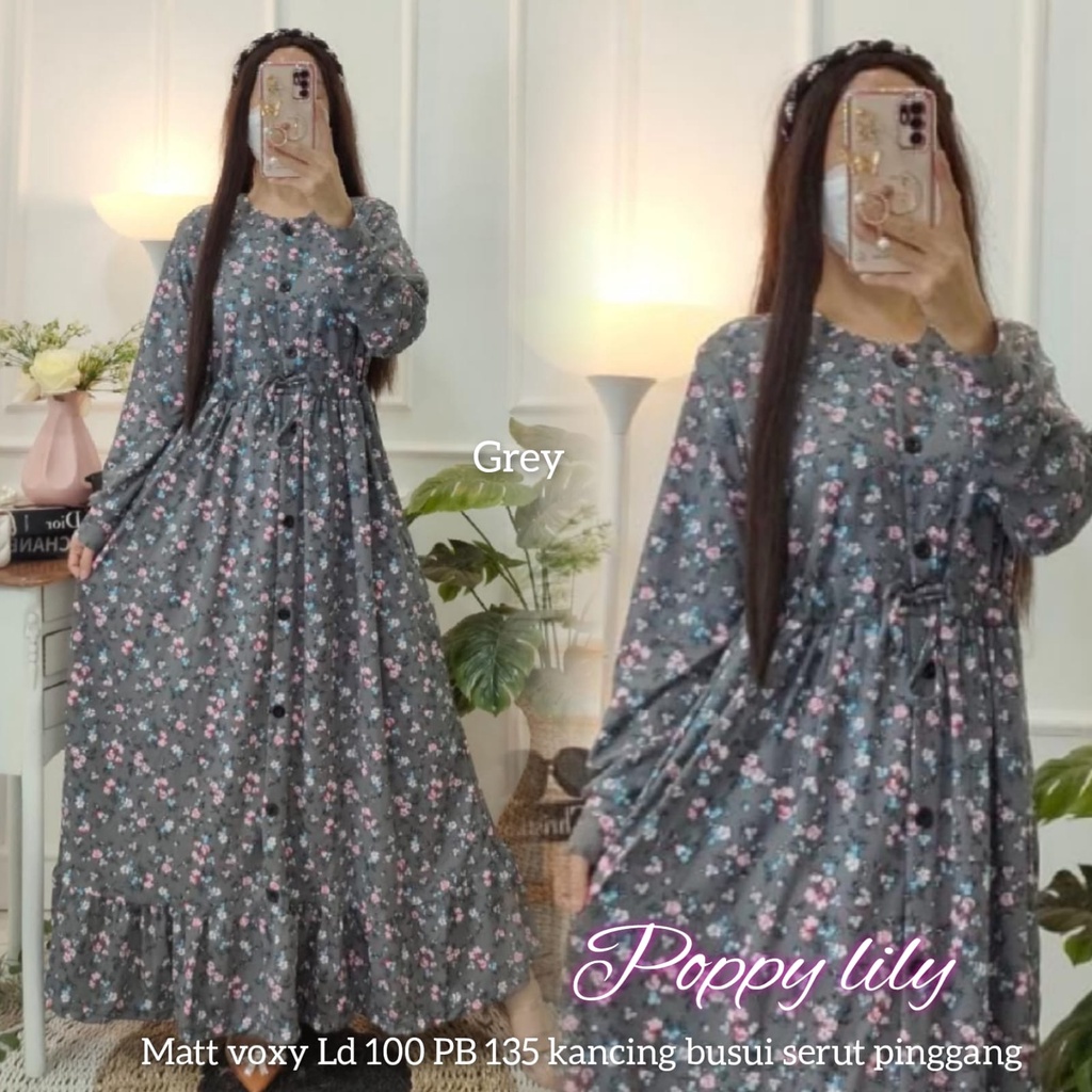 valley poppy dress / dress voxy /gamis voxy /gamis murah / dress