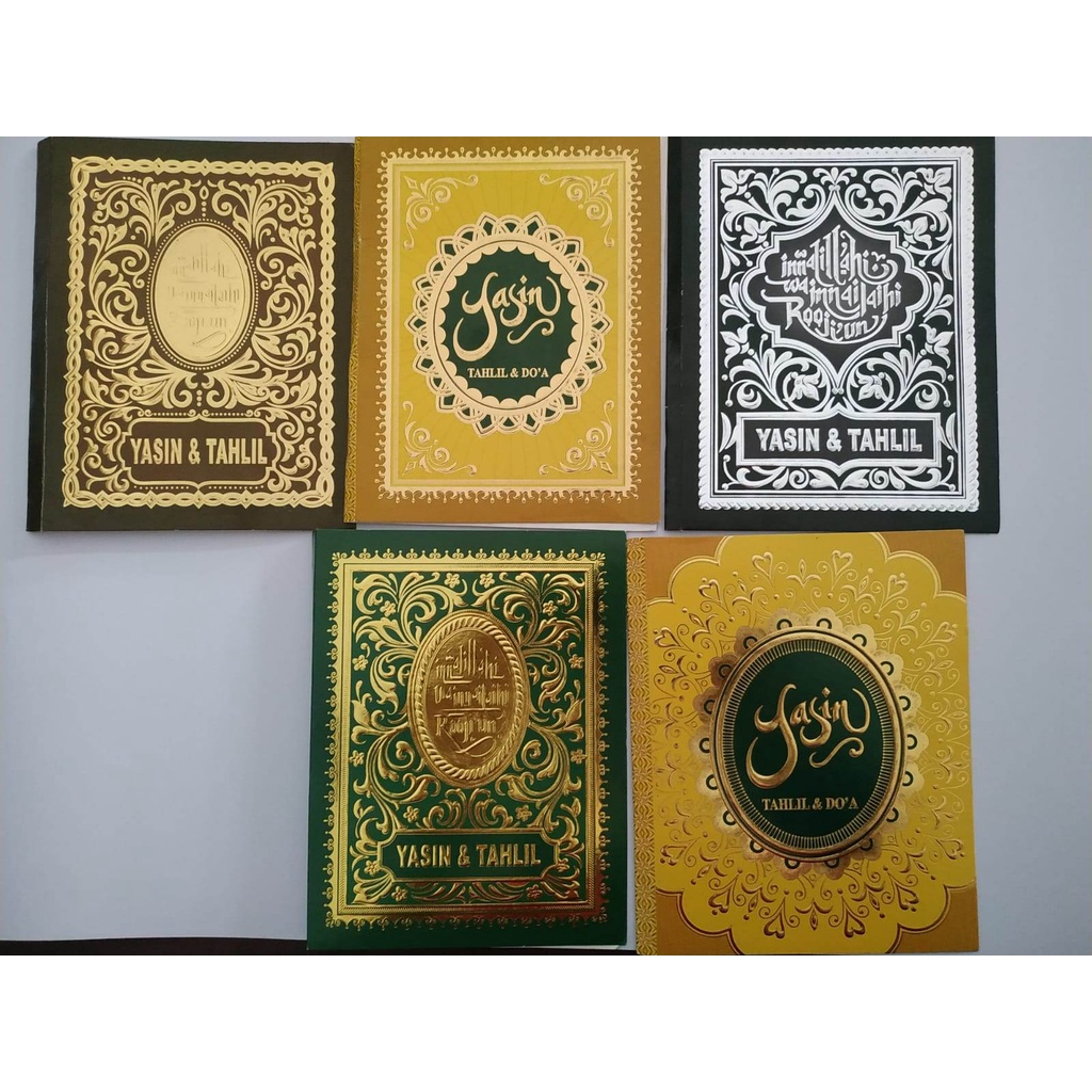 Yasin ,tahtim dan Tahlil Soft Cover Murah, Kulit depan timbul,.Bisa ditambah foto di dalam, nama kel