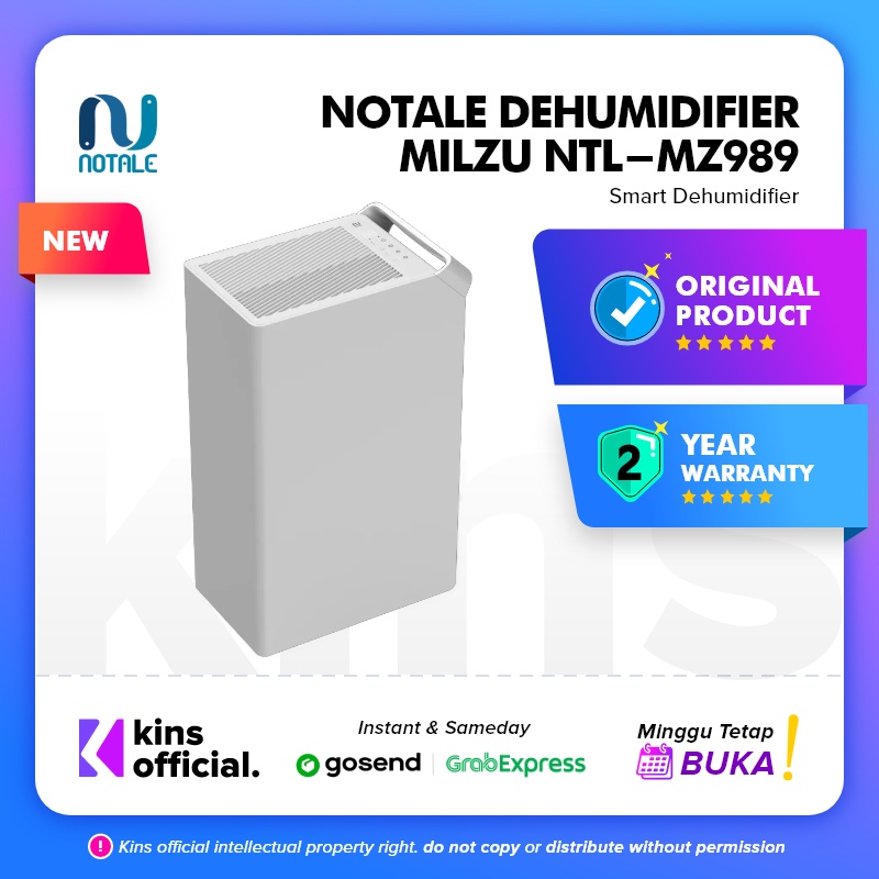 Notale Milzu Smart Dehumidifier 20L/hari with Wifi