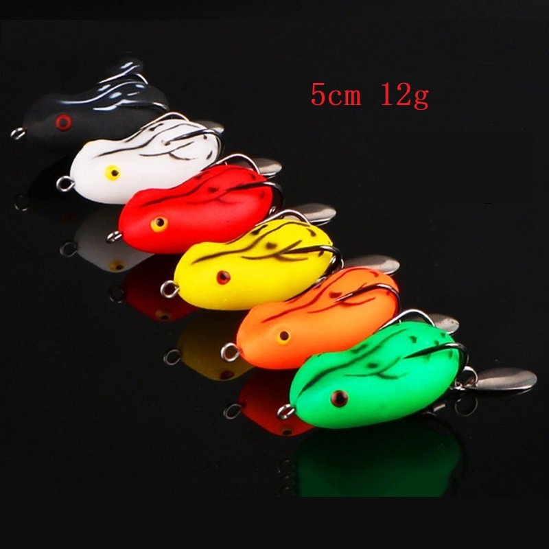 1pcs Soft Frog Fishing Lure Kait Ganda 5cm 12g Topwater Bass Frog Umpan Mengambang Buatan Fishing Tackle