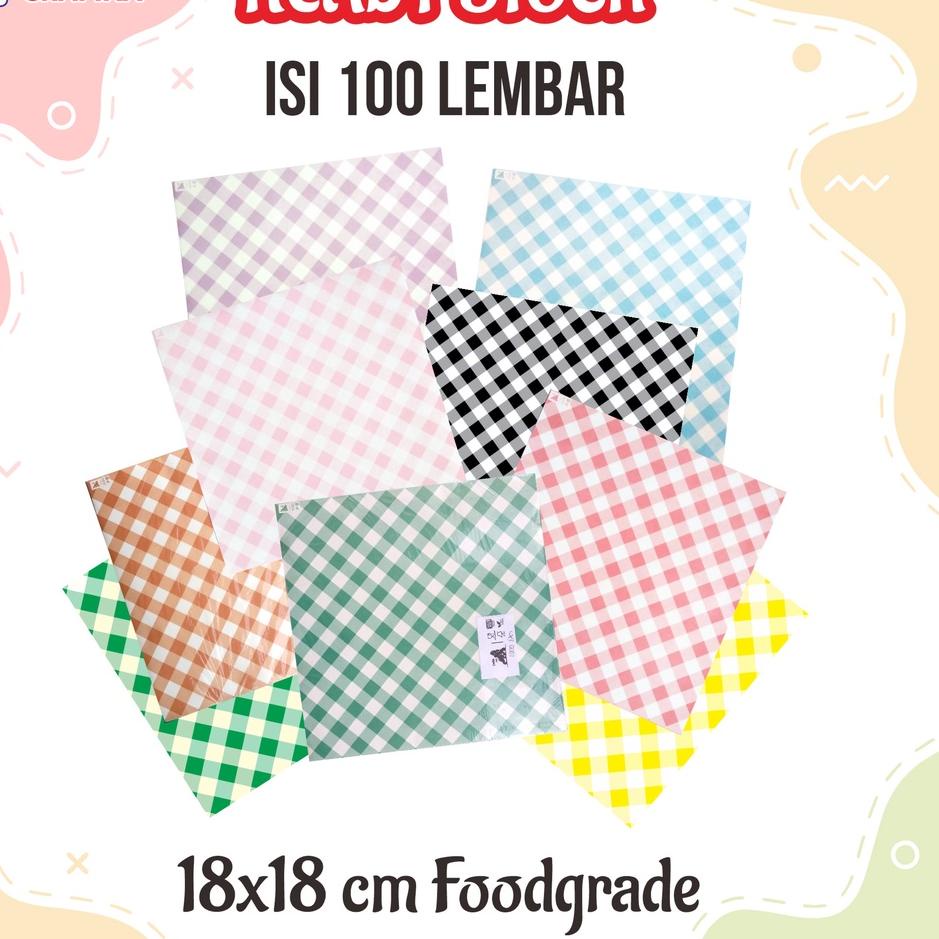 

Spesial Hari Ini Kertas Roti Motif Kotak-Kotak 18x18 Foodgrade Ready Stock - Wrap Paper / Kertas Bungkus