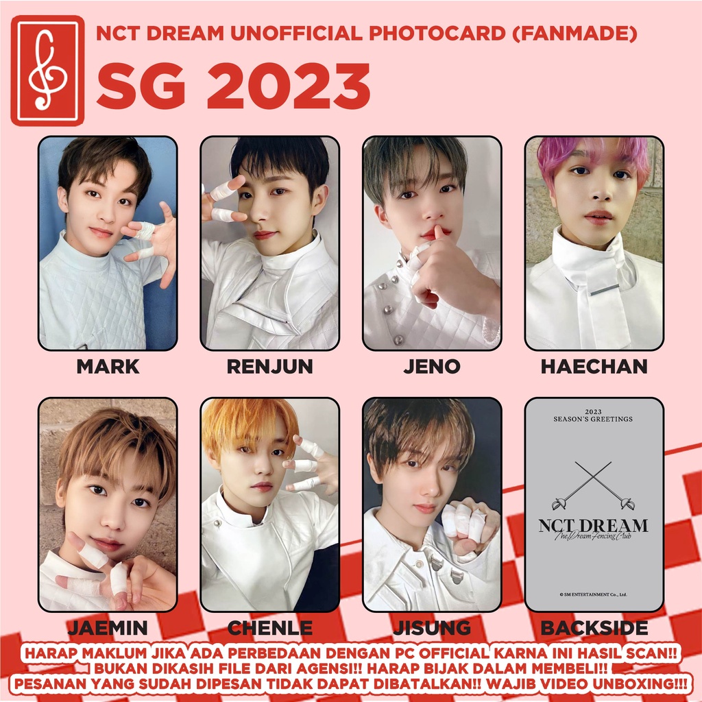 [REPLIKA NCT DREAM] PHOTOCARD SEASON GREETING 2023 UNOFFICIAL