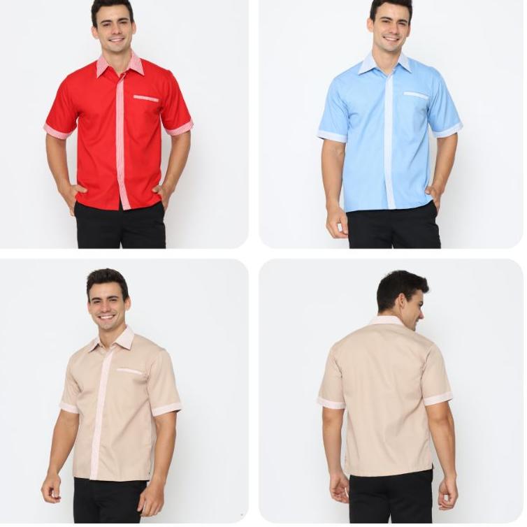 [ART. 272567] Baju kerja, seragam OB, seragam batik, seragam cleaning service, baju pramusaj putih k