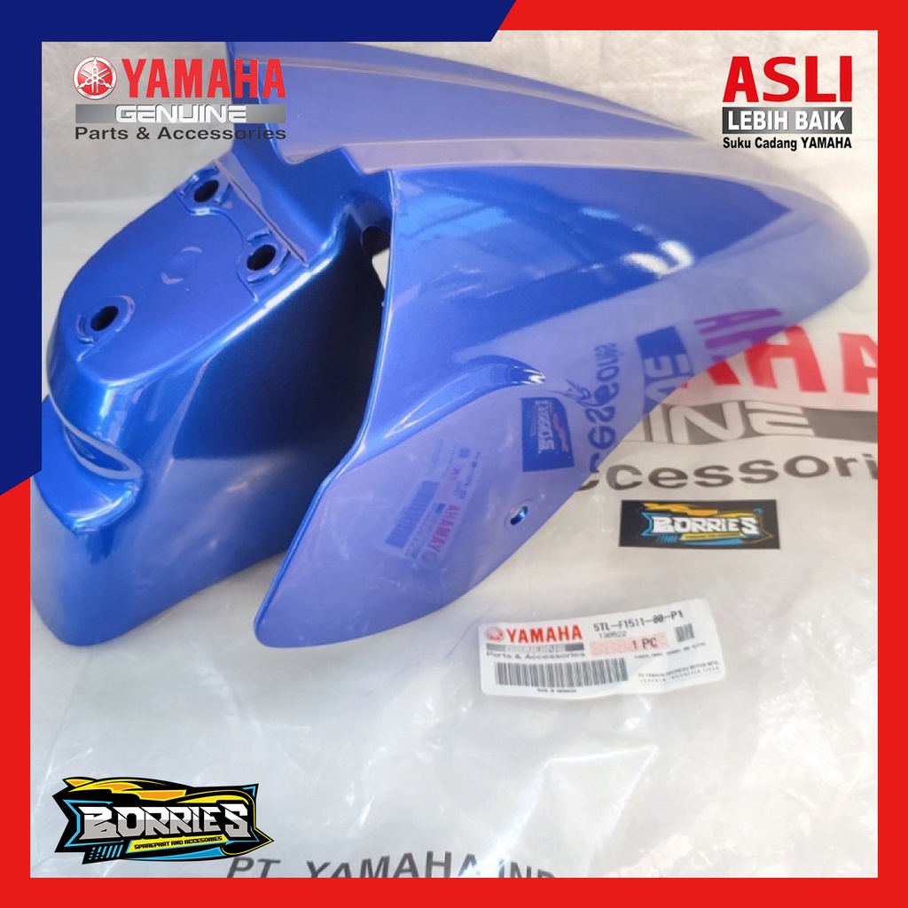 spakbor depan mio lama sporty biru original YGP 5TL-F1511-00-P1