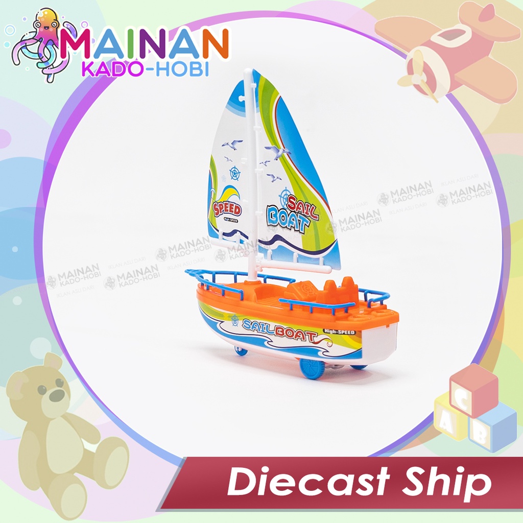 HADIAH HOBI MAINAN ANAK EDUKASI DIECAST MINIATUR SHIP SAIL BOAT PERAHU KAPAL LAUT