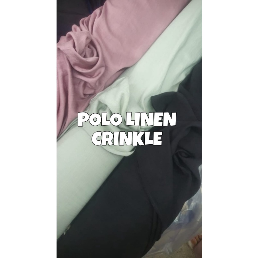Mahakain Multi Kain Polo Linen Crinkle Kerut Bahan Import Premium Meteran