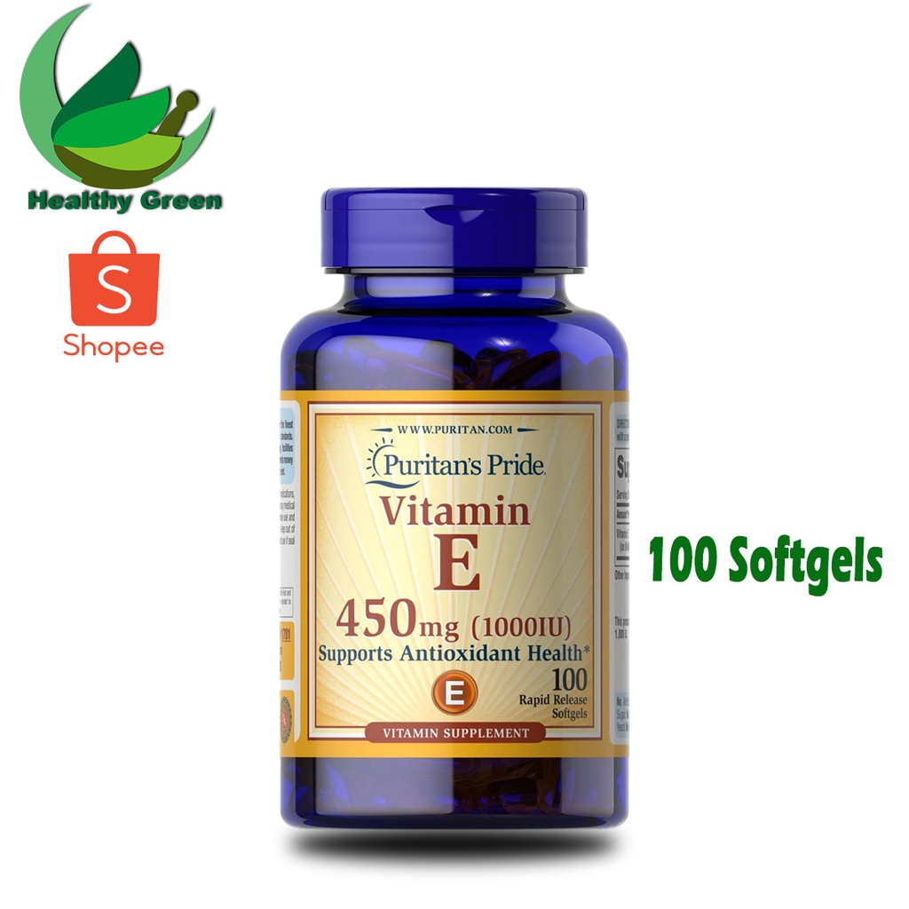 Puritan Pride Vitamin E 450 mg 1000IU 100 Softgels Puritans Pride Vitamin E 450mg 1000 IU 100 Softge