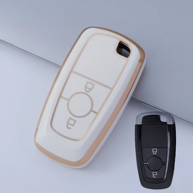 Untuk Ford Ranger TPU cover Kunci Mobil Remote key case Shell holder Kantong key fob Keychain Untuk Ford Ranger Ecosport Focus everest escape