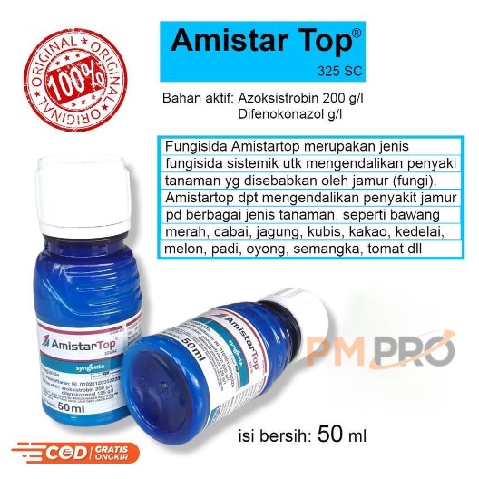 Fungisida Sistemik Amistartop 325sc ( Amistar Top ) 50 Ml Obat Semprot Pembasmi Hama Penyakit Jamur 