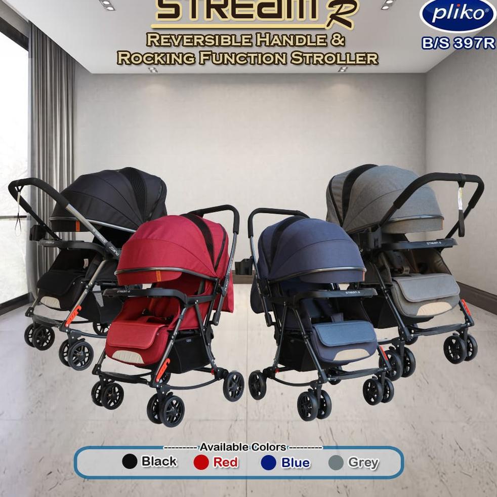 REKOMENDASI Kereta Dorong Bayi Stroller Pliko 387 Stream / Pliko 397R Stream R