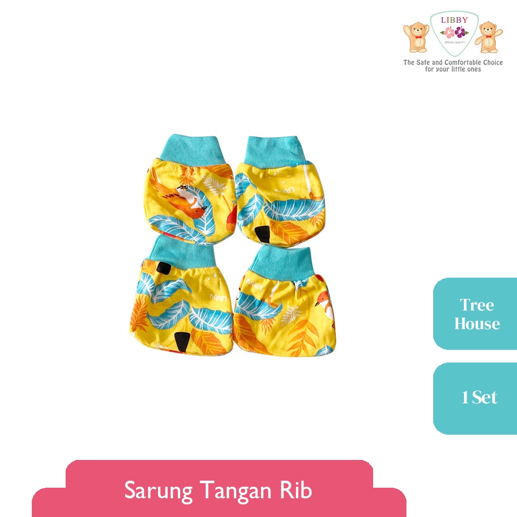 Sarung Tangan &amp; Kaki Set Libby Motif Tree House (1pcs/set)