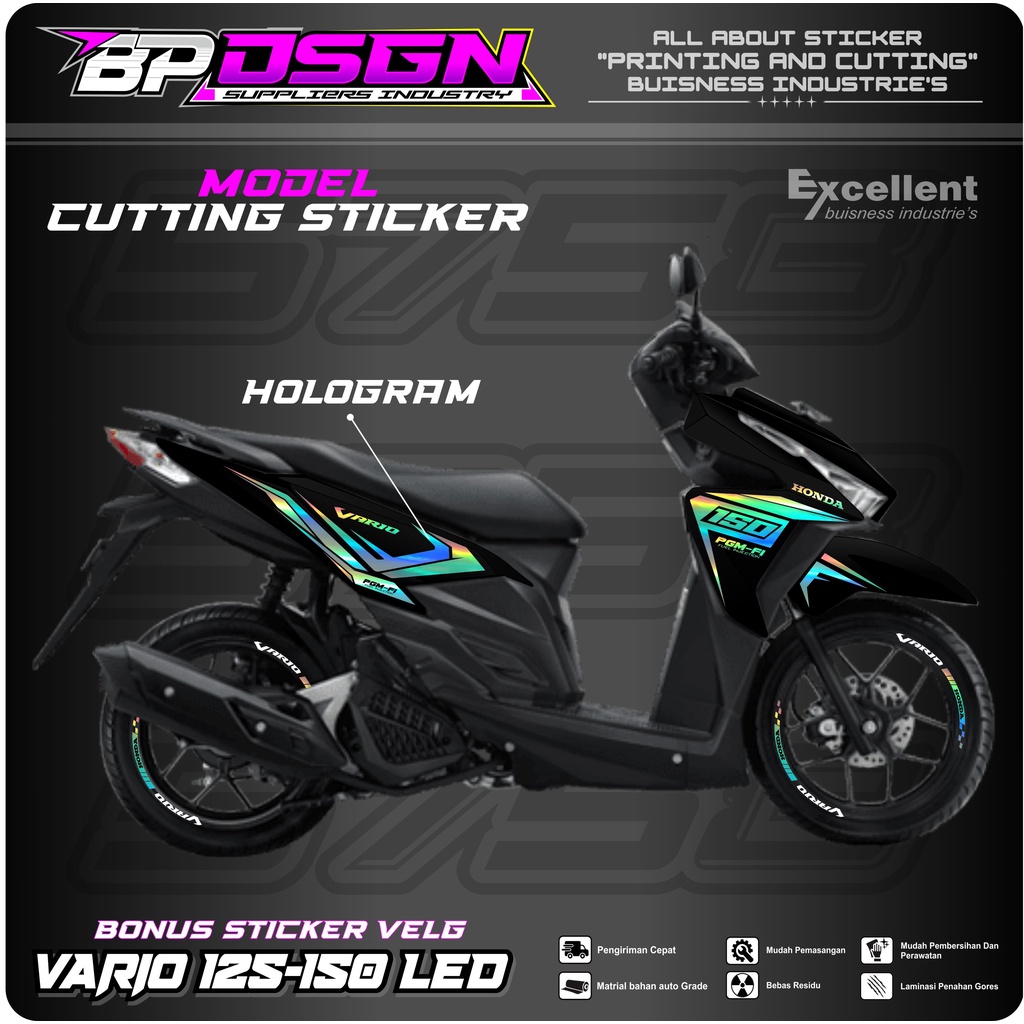 Cutting Sticker Vario - Stiker Cutting Vario - Aksesoris Motor Cutting Honda Vario 125 & 150 LED OLD