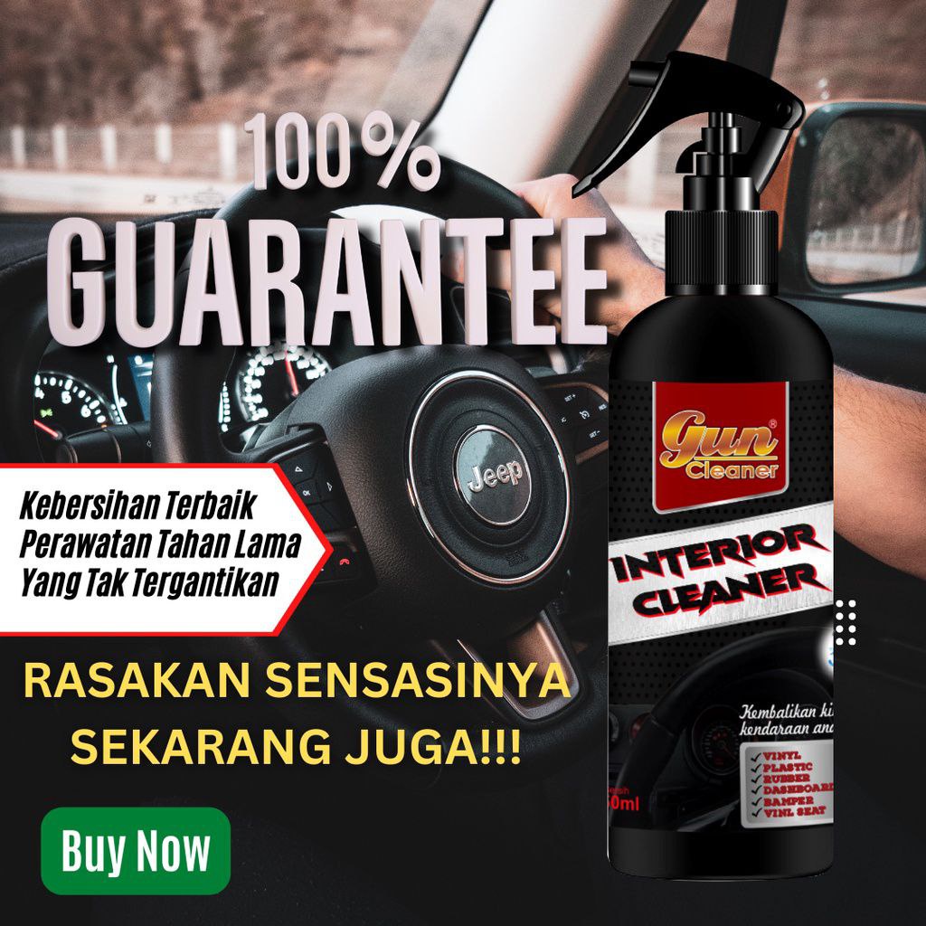 Perawatan Interior Mobil Interior Cleaner 100 ml Pengkilap Interior Plafon Dashboard Jok Mobil Sekali Semprot