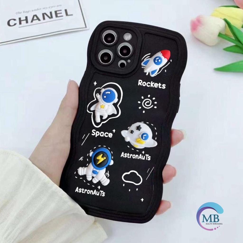 SS141 SOFTCASE 3D ASTRONOUT FOR IPHONE 6 6+ 7 8 7+ 8+ X XS XR XS MAX 11 12 13 14 PRO MAX MB4378