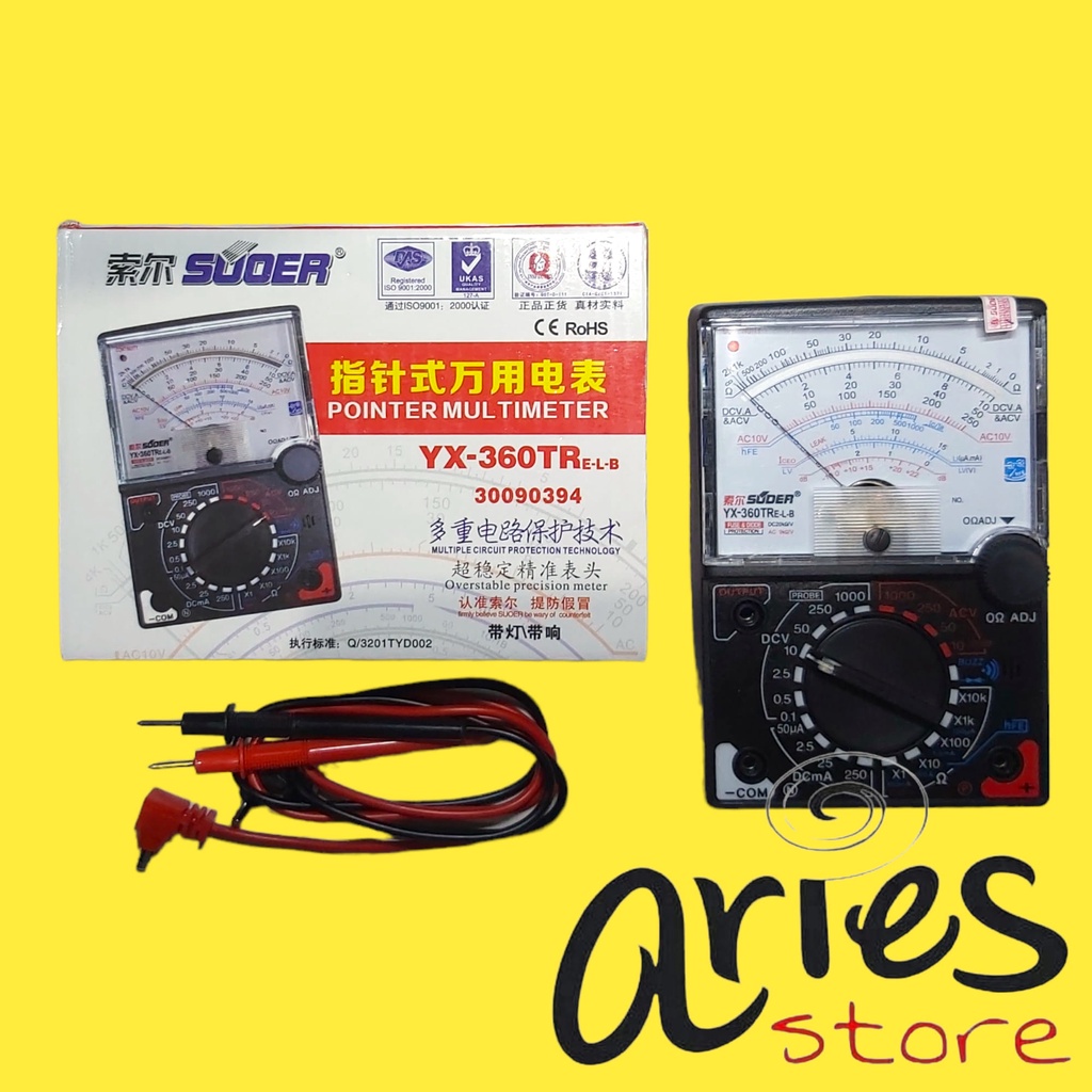 MULTI TESTER ANALOG MULTI METER JARUM SUOER YX360 TR