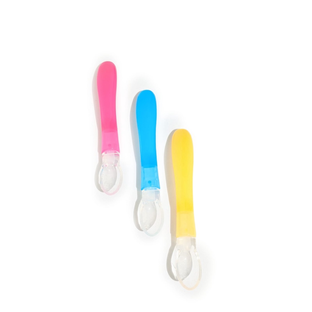 Sendok Makan Bayi Silikon MPASI - Baby Spoon Silicone l Seldok Bayi Silicone Lentur