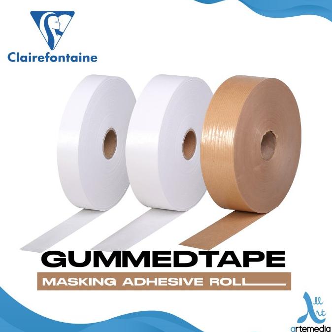 Lakban Air Clairefontaine Gummed Kraft Tape Masking Adhesive Roll