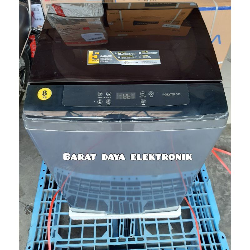 POLYTRON Mesin Cuci PAW 80518 New Zeromatic Belleza Otomatis Mesin Cuci 8 Kg