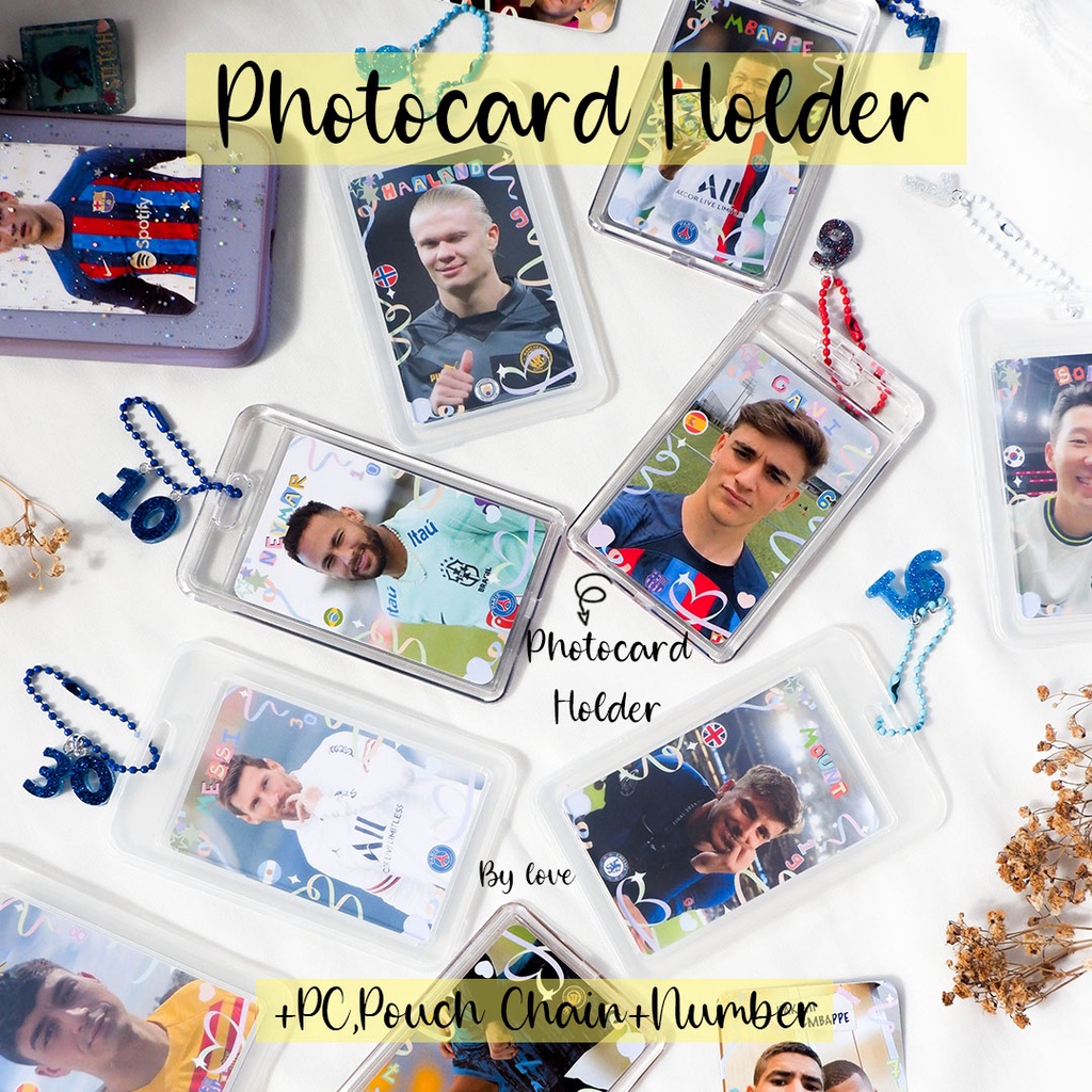 (READYSTOCK/PRE-ORDER)CUSTOM PHOTOCARD DECO HOLDER TRANSPARANT ACRYLIC/GANTUNGAN RANTAI PHOTOCARD BOLA/SOCCER/LA.LIGA/PRE.MIERLEAGUE/FC.BAR.CELONA/ARS.ENAL/MANCITY/P.S.G/MU/SPURSS/CHEL.SEA