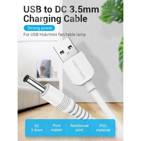 Vention Kabel Power USB to DC 3.5mm 5V